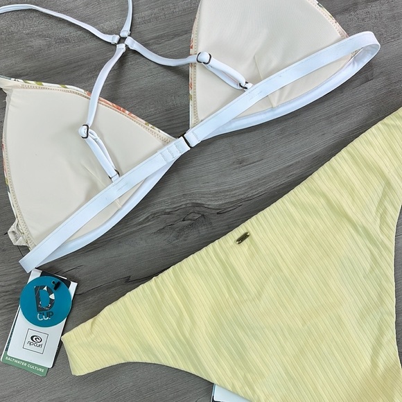 ☀️RIP CURL☀️ SOL SEEKER CROSS BACK TRI PREMIUM SURF CHEEKY PANT BIKINI SET - Picture 15 of 16